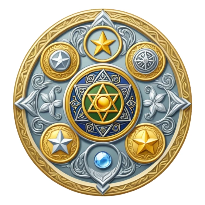  tarot card Three of pentacles sticker