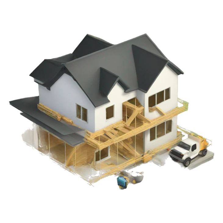 house under construction sticker