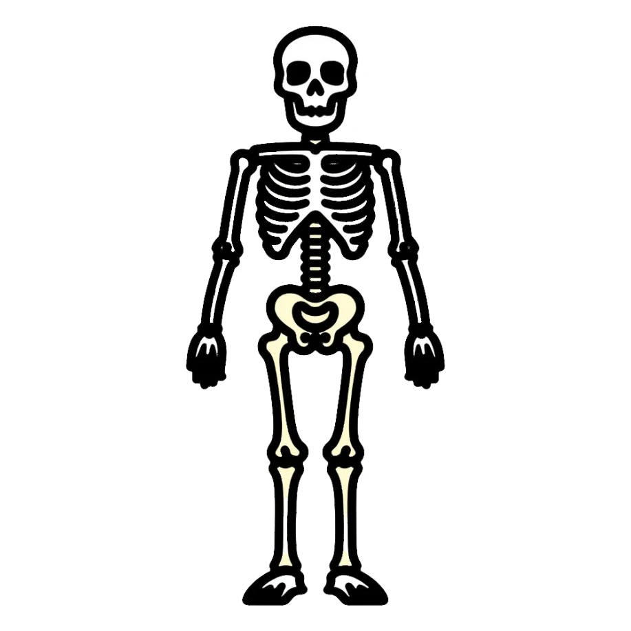 skeleton icon sticker
