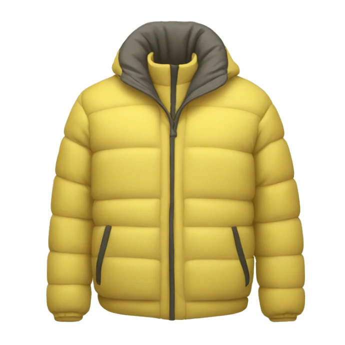 Light yellow down jacket sticker