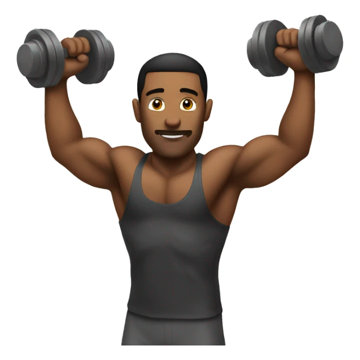 guy doing shoulder press sticker