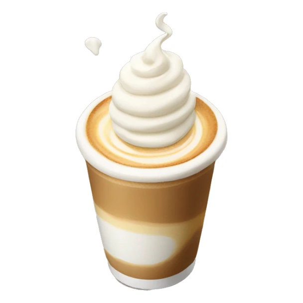 Vanilla latte with wip cream sticker