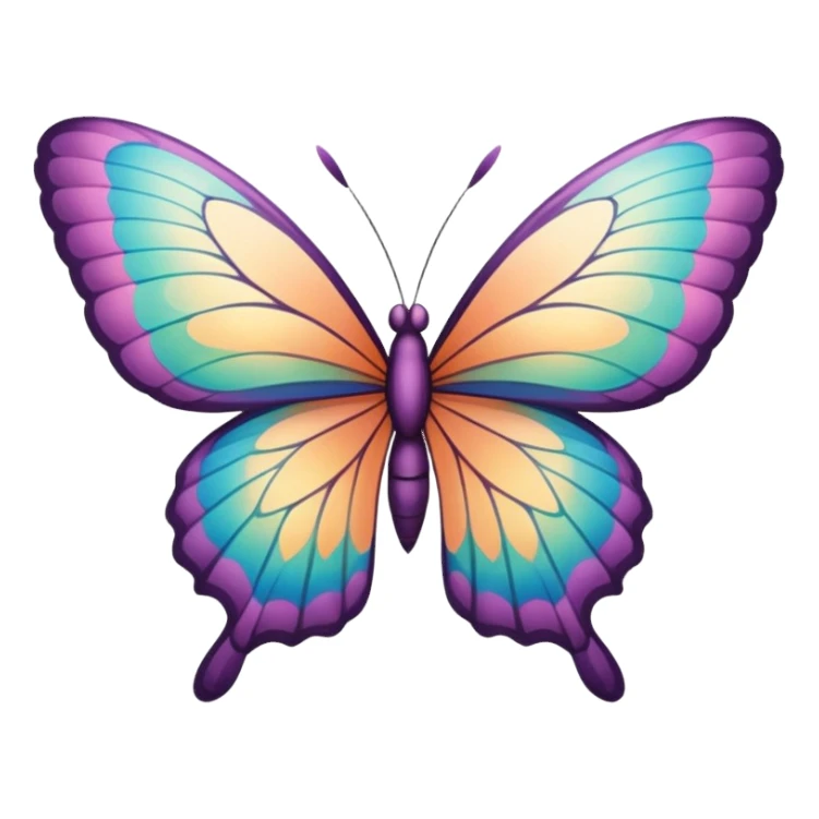 mariposa aesthetic de color sticker