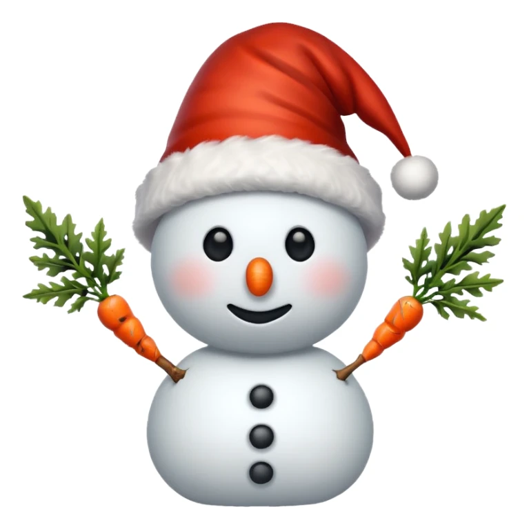 Snowman with Santa hat sticker