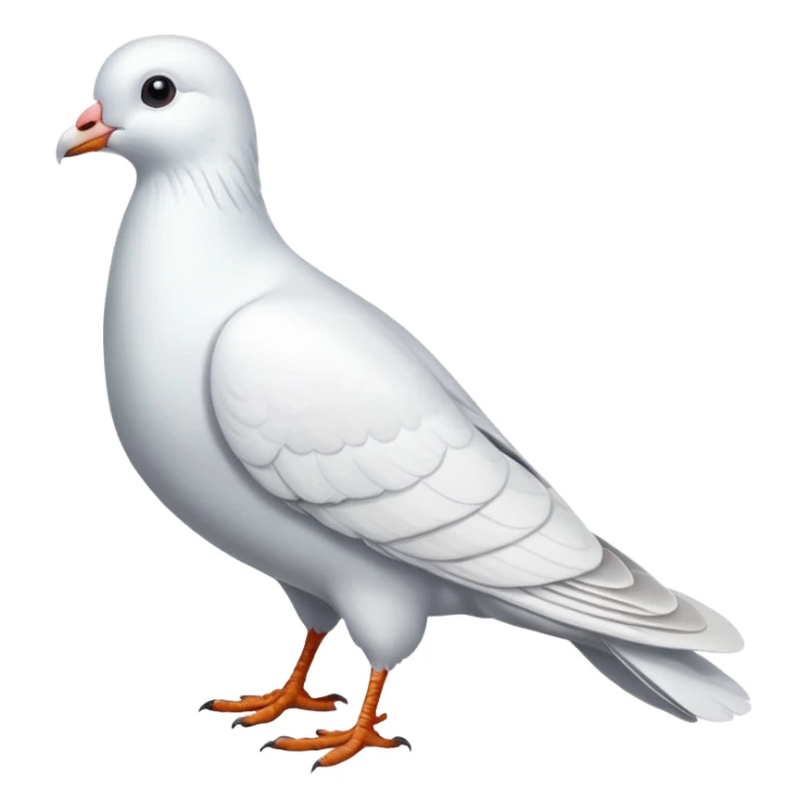 white pigeon sticker