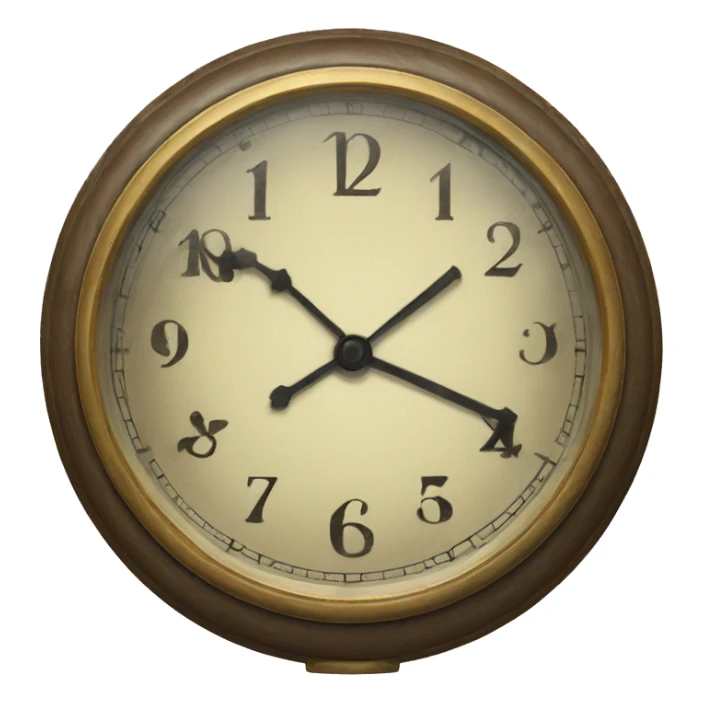 vintage clock sticker