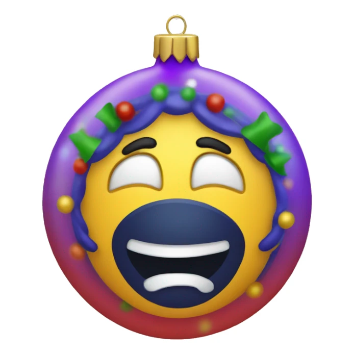 Smiling Christmas ornaments sticker