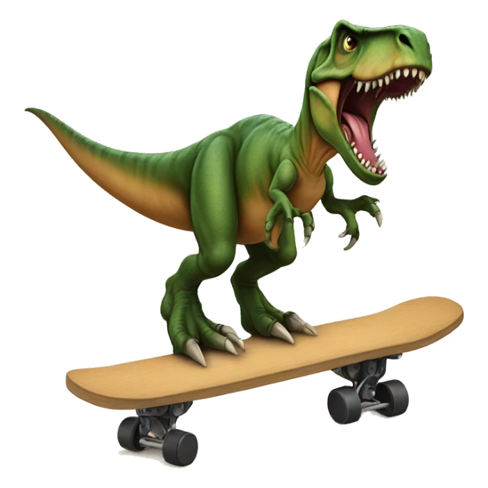 T-Rex on a serfboard sticker