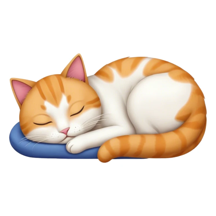 A cat sleeping sticker