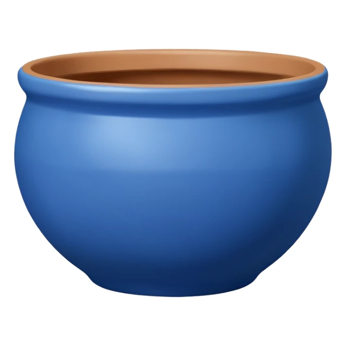 Clay Pottery Bowl blue  sticker