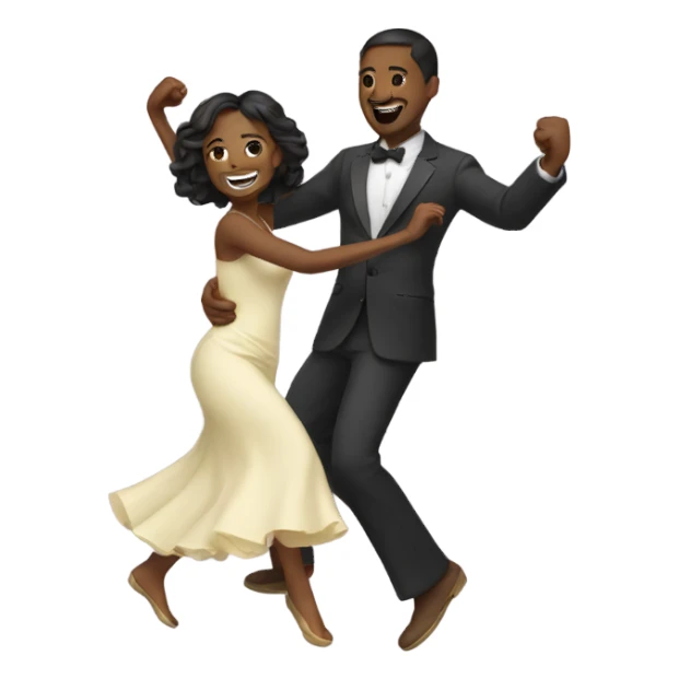 Happy couple dancing together  sticker