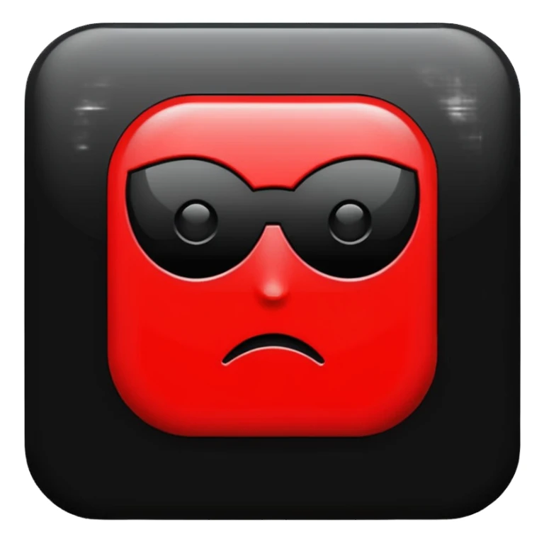 black and red website Icon sticker