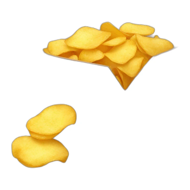 Box with potato chips and nuggets sticker