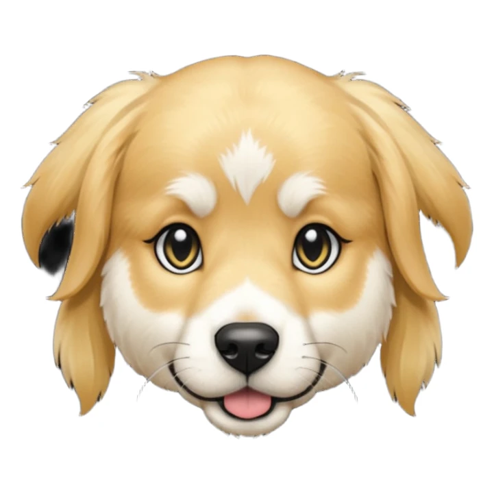 Gothic emo golden retriever dog sticker