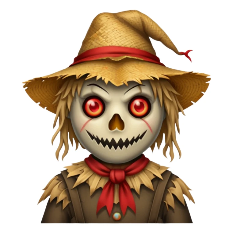 Scarecrow with Red Eyes horror look sticker