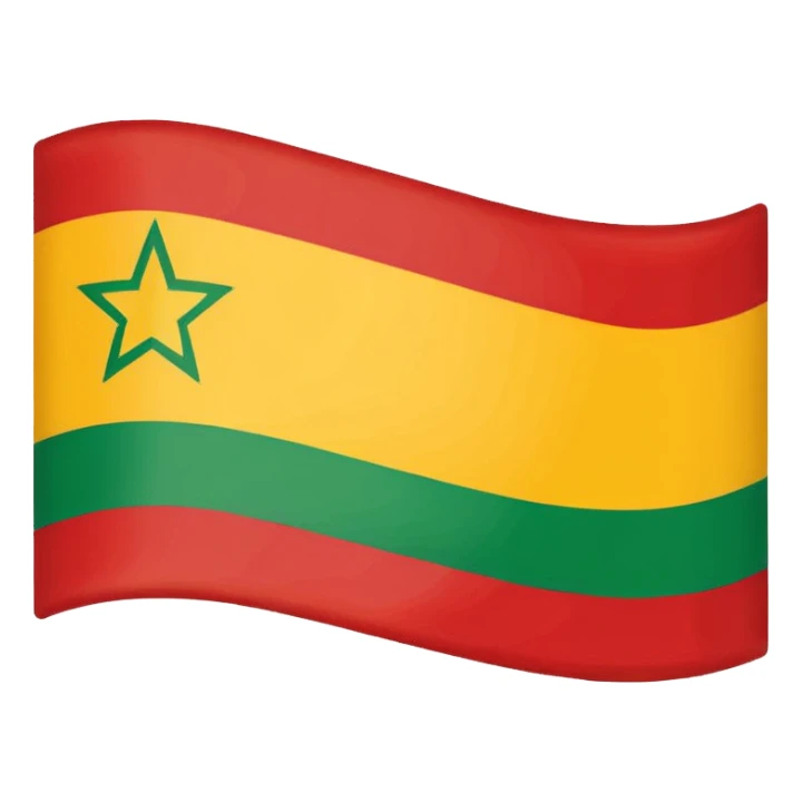senegal flag, ios style sticker