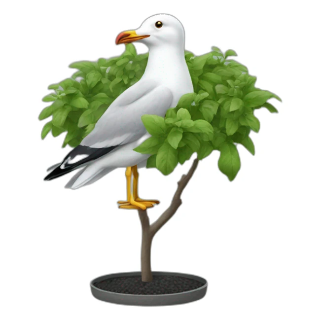 Seagull gardener sticker