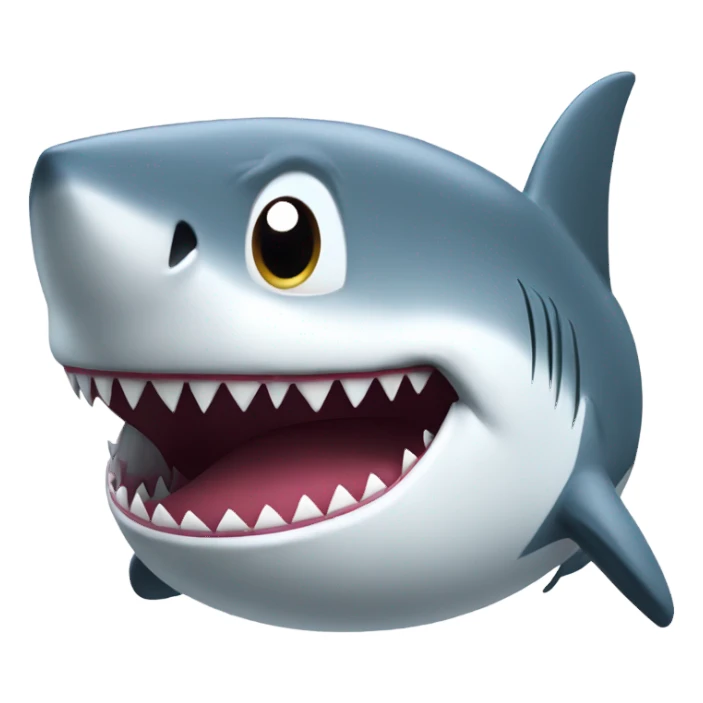 shark blowing up sticker