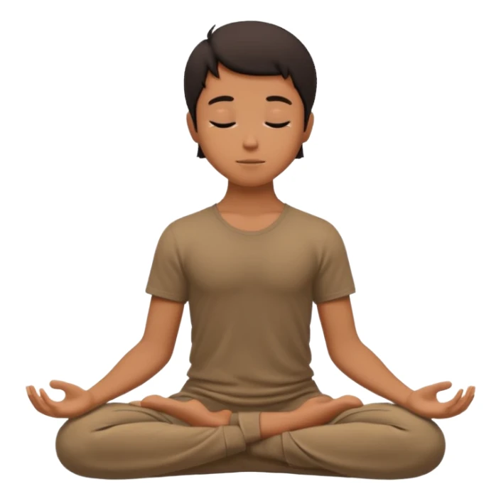 silhouette sitting in meditation pose sticker