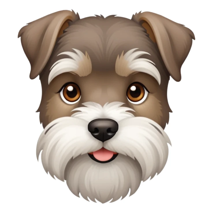 Brown and white schnauzer sticker