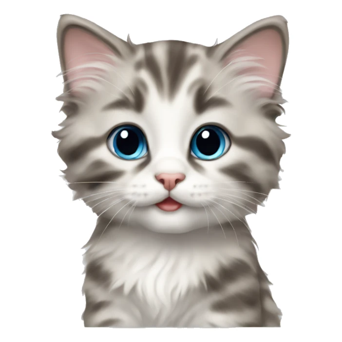 American curl kitten sticker
