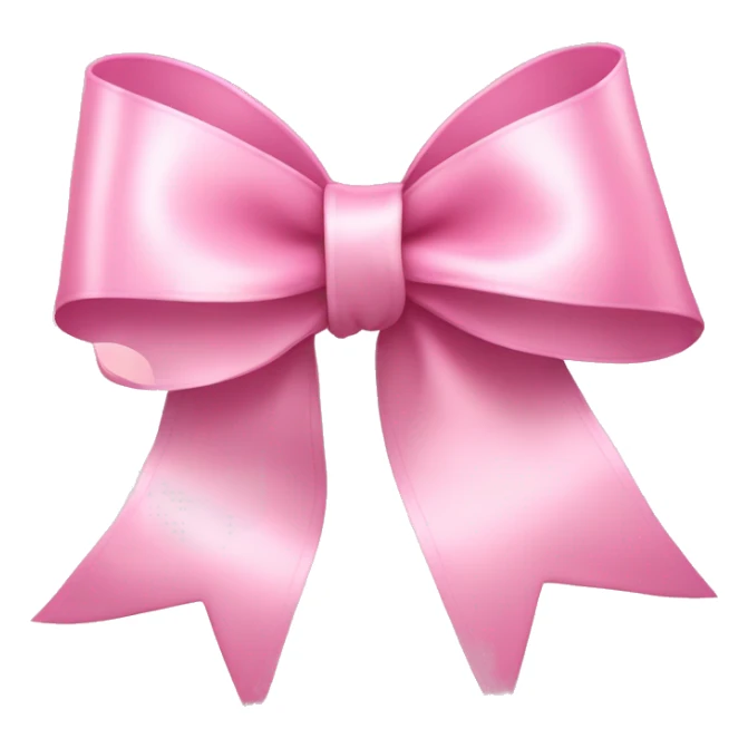 light pink ribbon bow sticker
