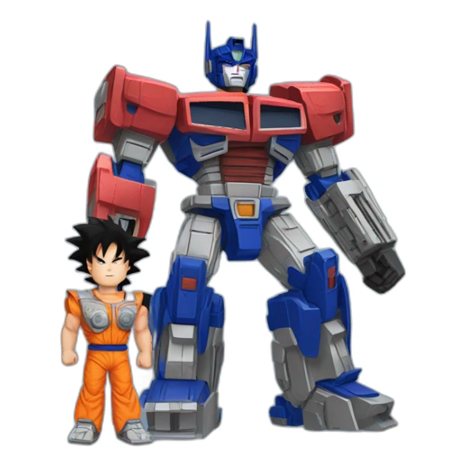Optimus Prime and Son Goku sticker