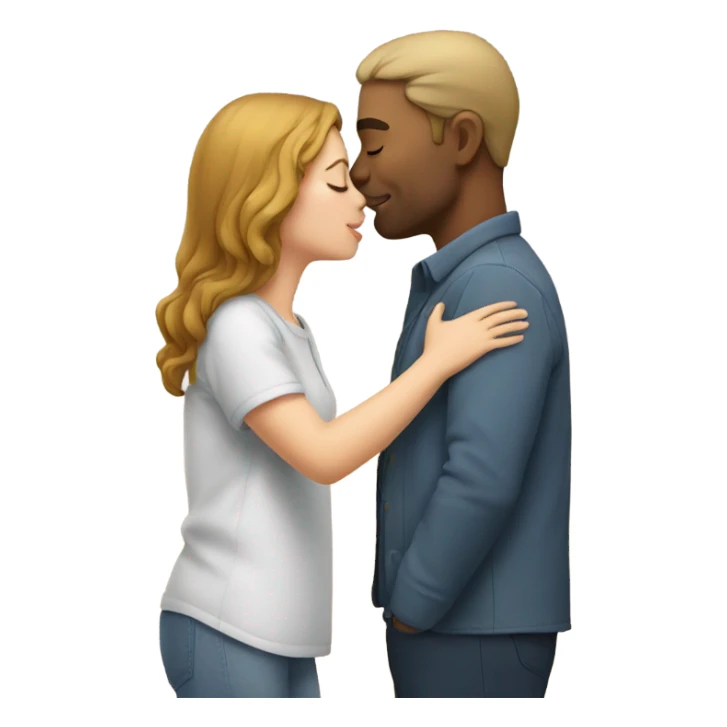 Man with kissing girl sticker