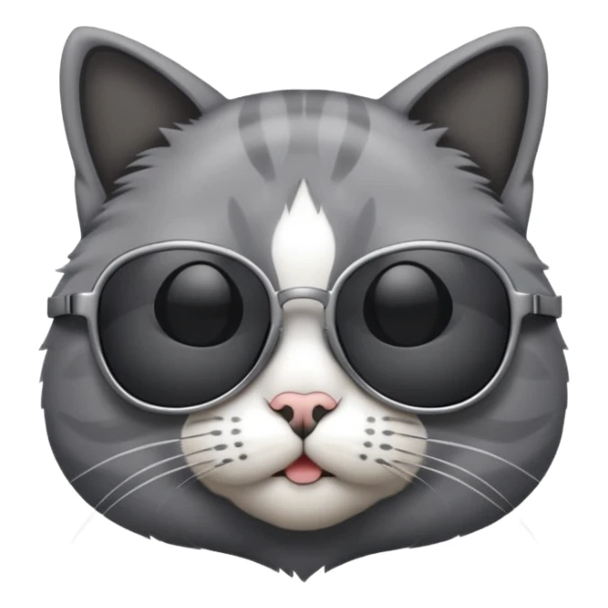 Cat with sunglasses sticker