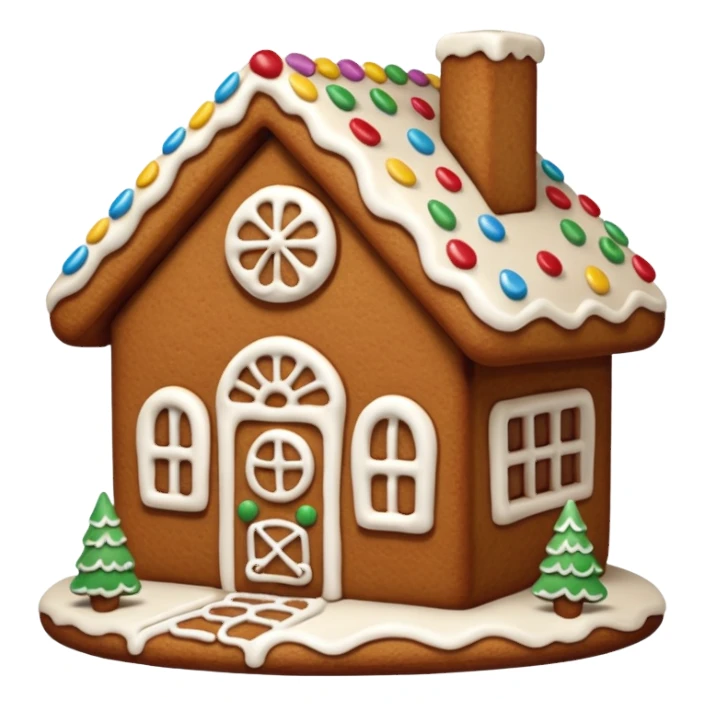 gingerbread house biscuit sticker