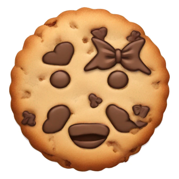 Cookie with bows on it  sticker