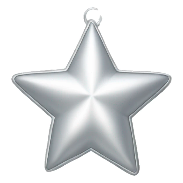 Silver star ornament  sticker