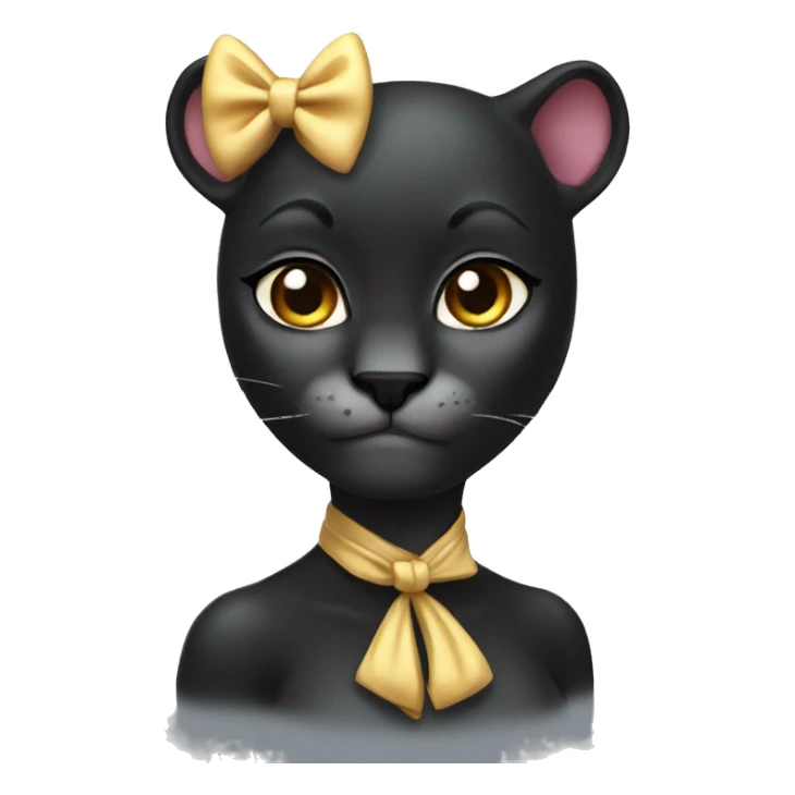 Panther wearing bow and she is coquette  sticker