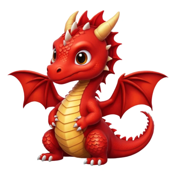 baby red dragon sticker