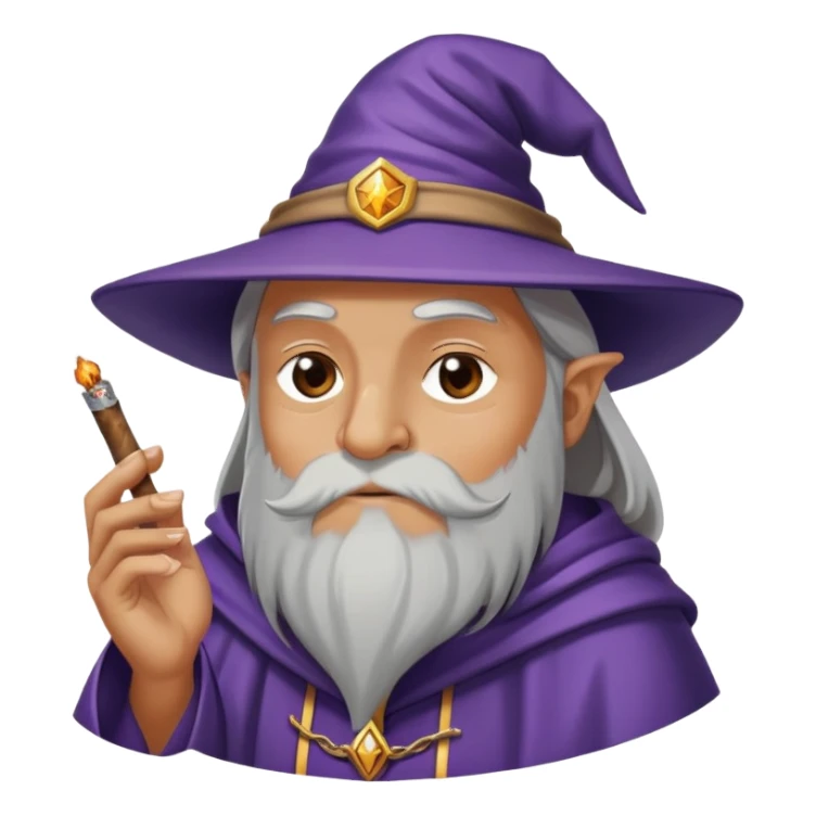 Wizard smoking a fat blunt sticker