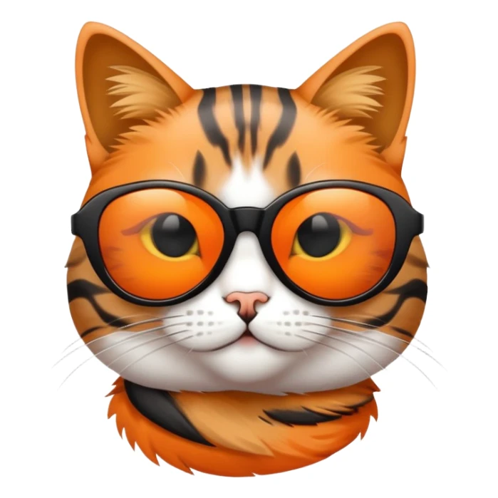 cat wearing sunglasses sticker