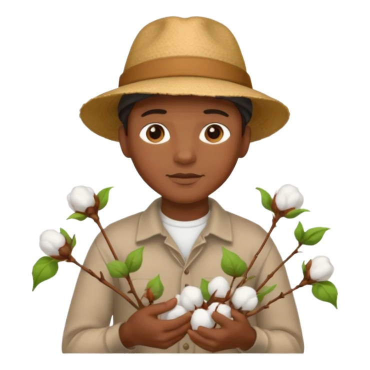 Black person picking cotten sticker