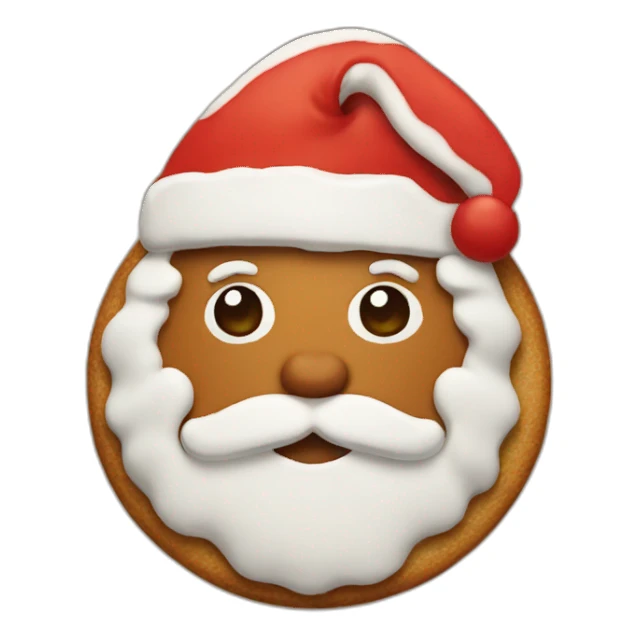 Gingerbread Santa cookie sticker