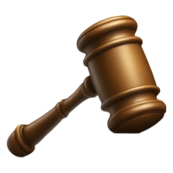 an auction gavel on an aution table sticker