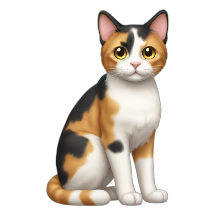 Calico Cat Full Body sticker