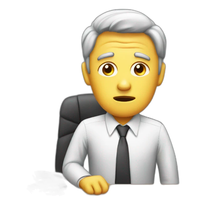 businessman is worried sticker
