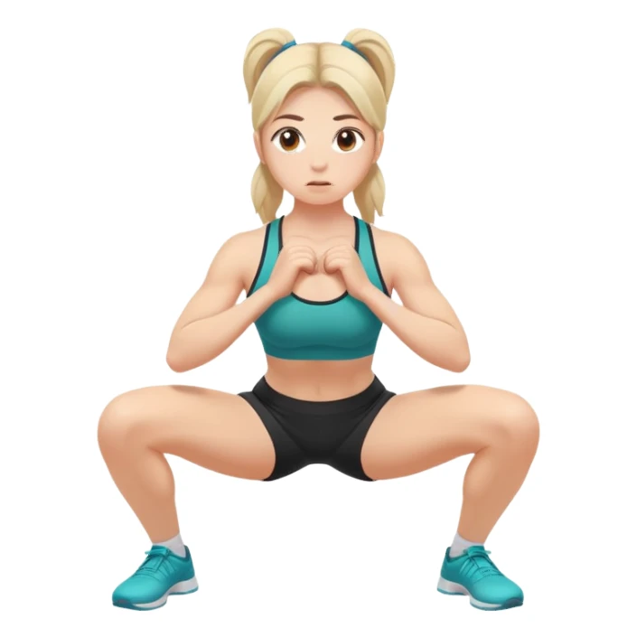  A girl Doing bulgarian squats  sticker