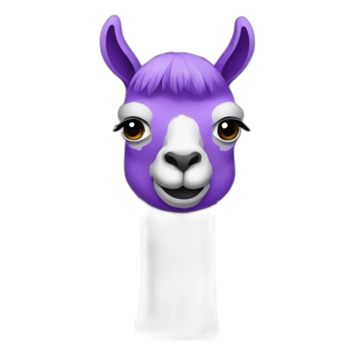 purple lama sticker