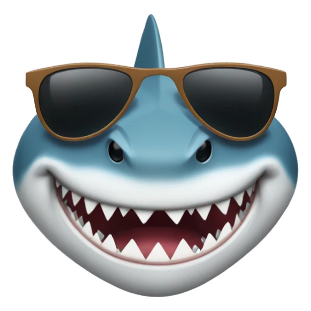 Shark wearing sunglasses sticker