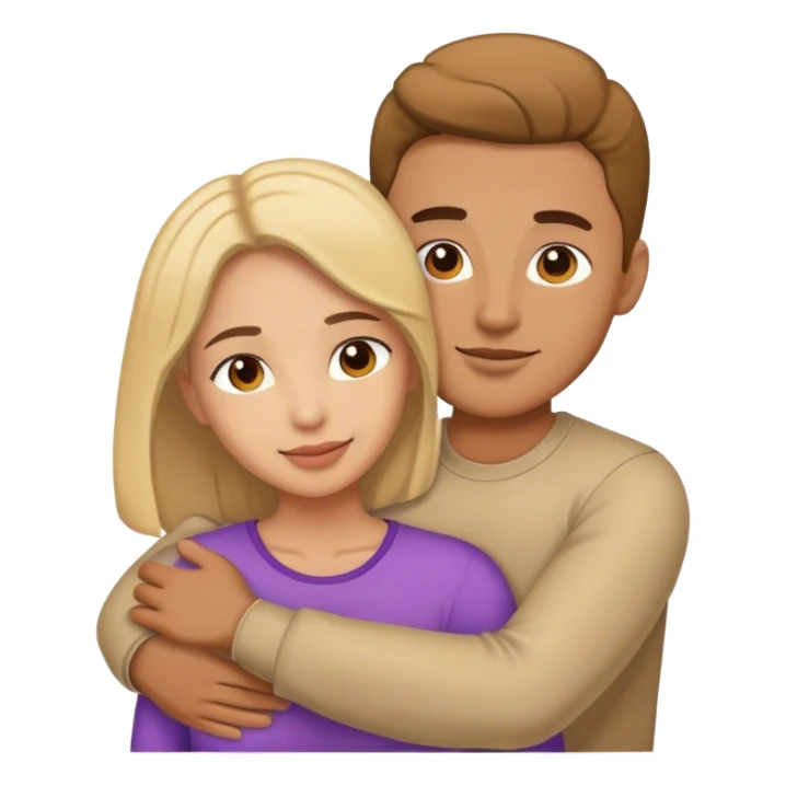 Man and woman hugging  sticker