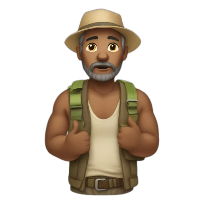 Desert island tramp sticker