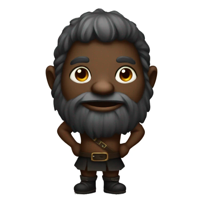 Black dwarf with body sticker