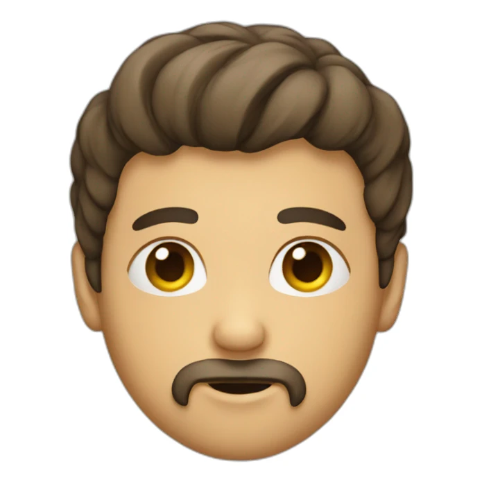 Boy with beard sticker