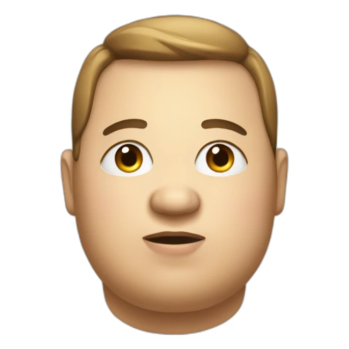 An obese person sticker