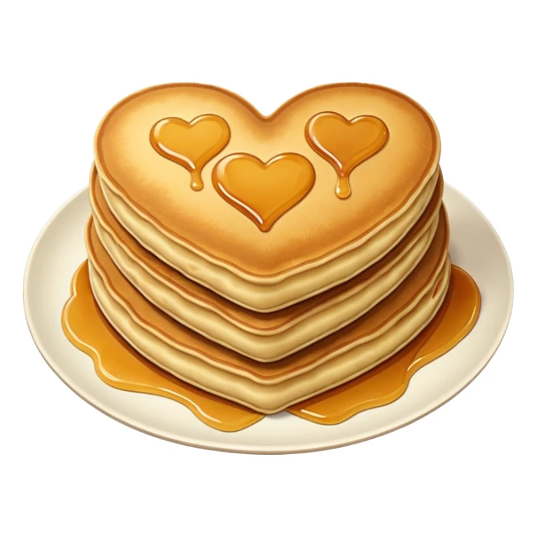 Heart shaped pancakes sticker